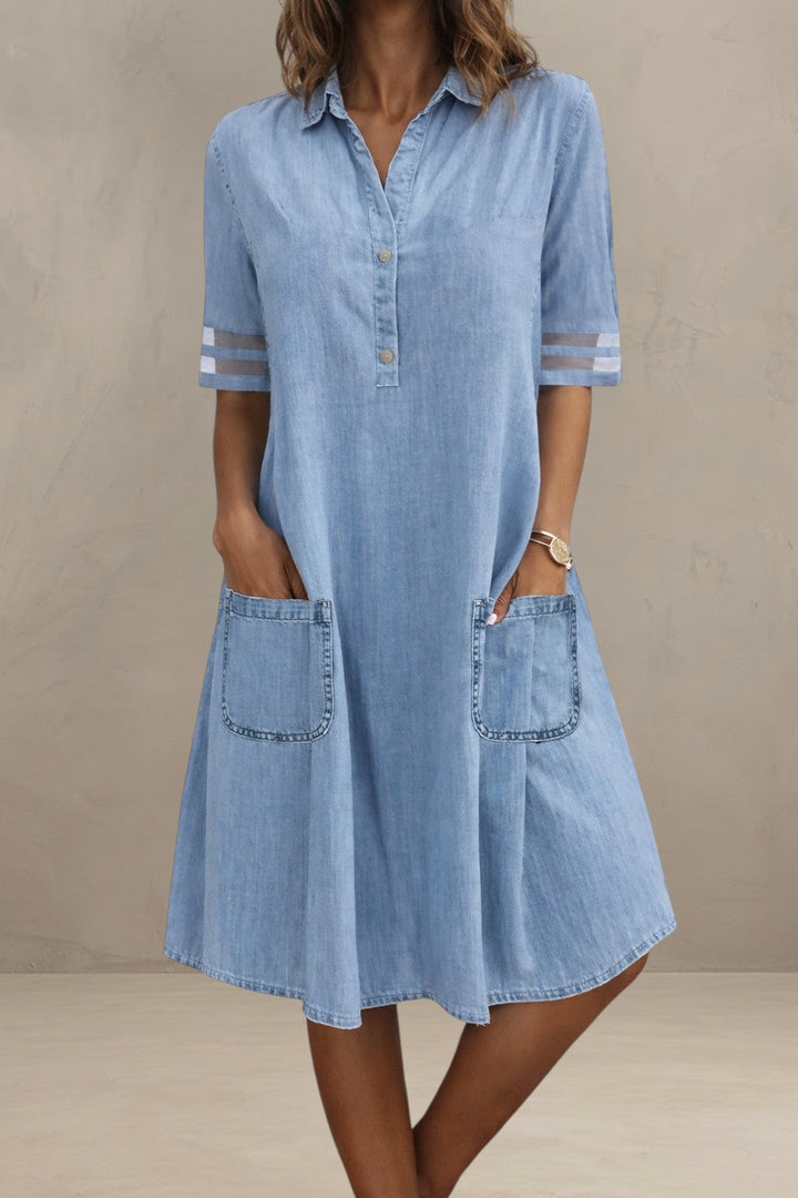 BRITTANY | ROBE EN DENIM FLATTEUR