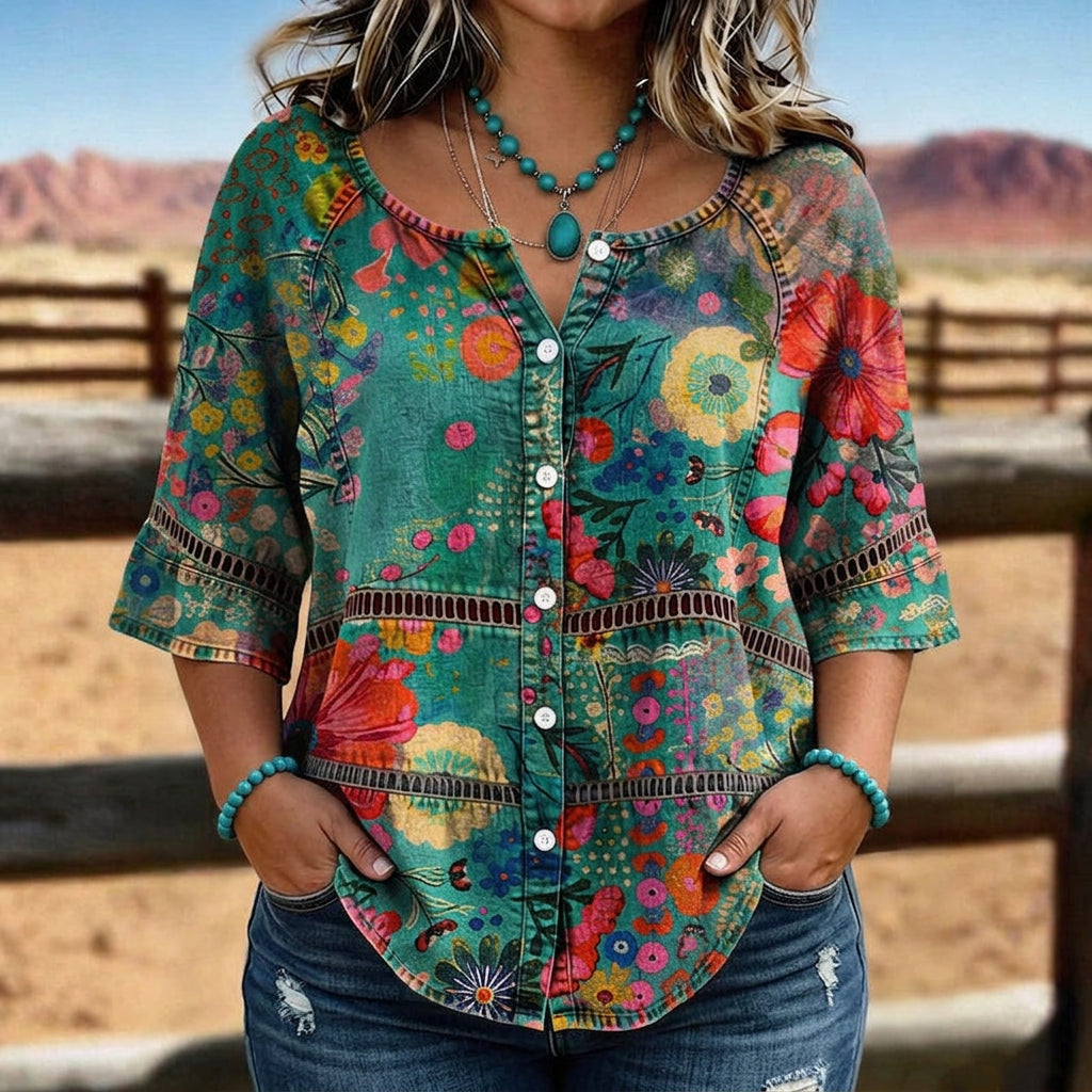 Emily | Blouse Imprimé Floral Vintage