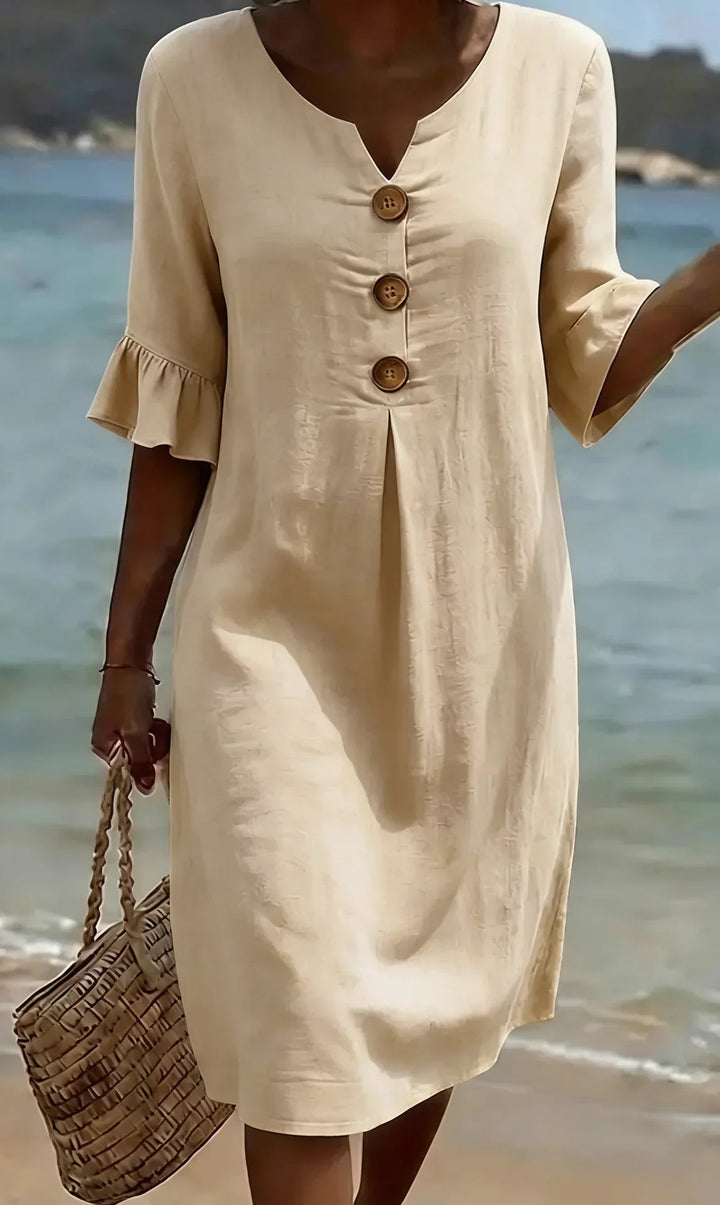 Radmila | Robe Longue Texturée à Manches Longues