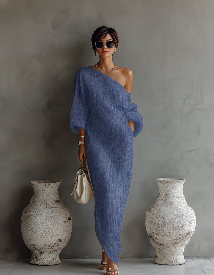 Isabella | Robe fluide en lin dénudé