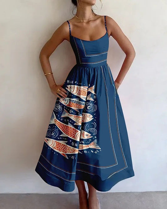 Tinsley | Robe Midi Océan Marée