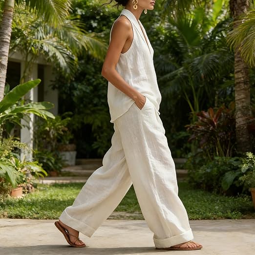 Ainhoa | Ensemble Décontracté : Débardeur et Pantalon Ample