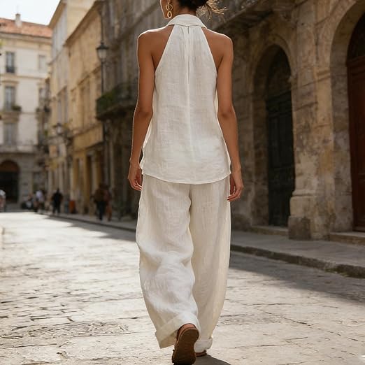 Ainhoa | Ensemble Décontracté : Débardeur et Pantalon Ample