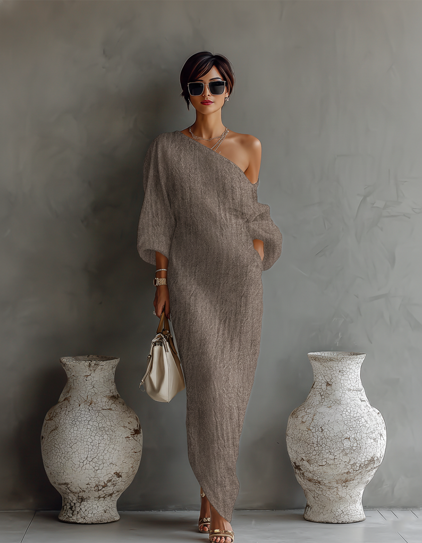 Isabella | Robe fluide en lin dénudé