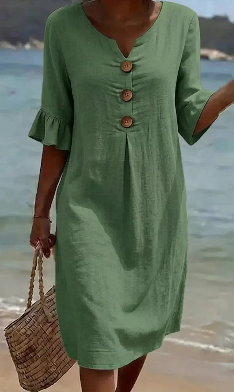 Radmila | Robe Longue Texturée à Manches Longues