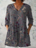 Emma | T-shirt V-neck avec imprimé floral