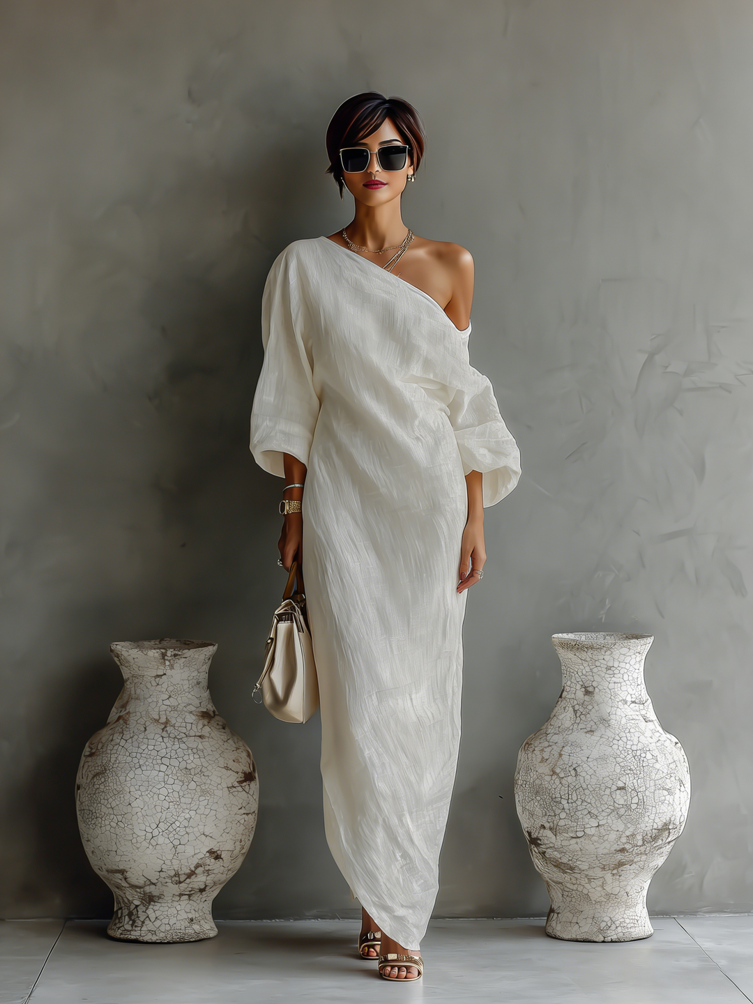 Isabella | Robe fluide en lin dénudé