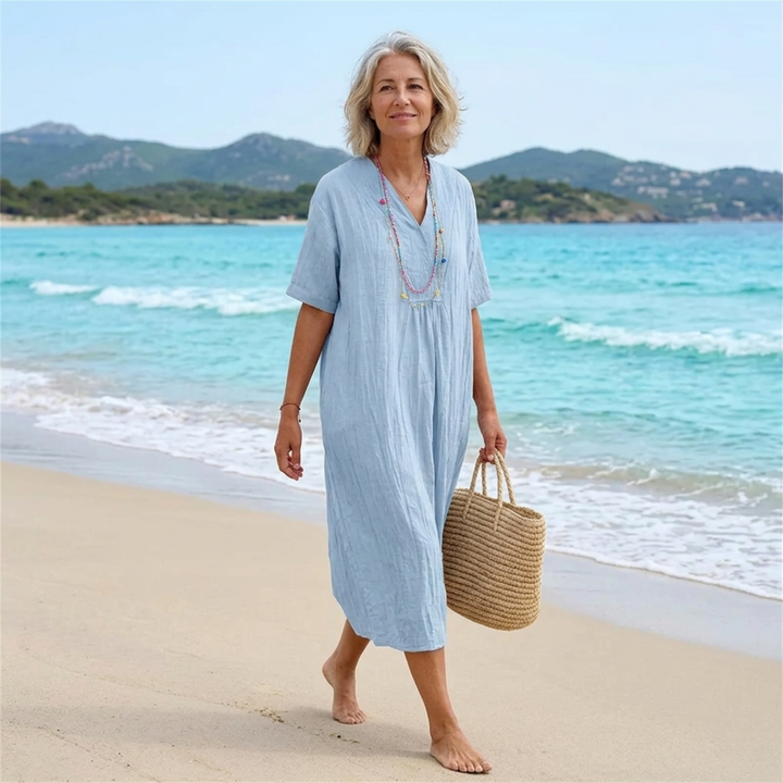 Silvana | Robe Maxi Texturée Décontractée