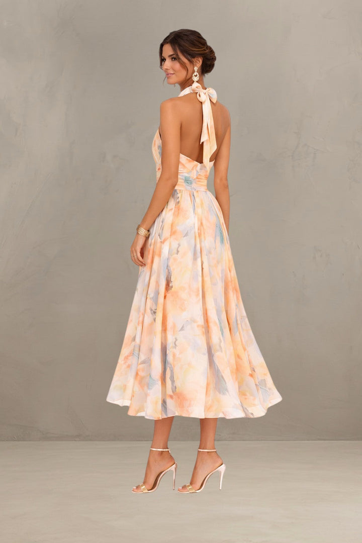 ESTHER | ROBE D'ÉTÉ À COL HALTER