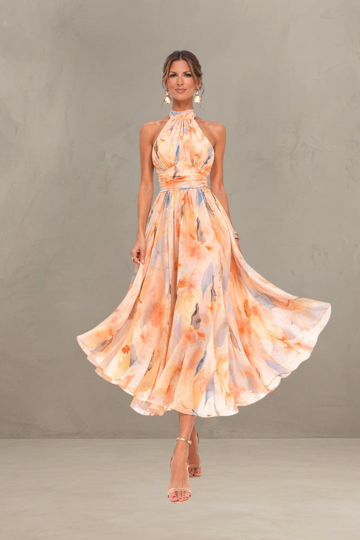 ESTHER | ROBE D'ÉTÉ À COL HALTER