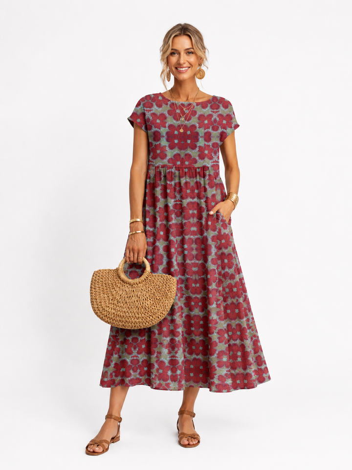 Florene | robe d'été à manches courtes