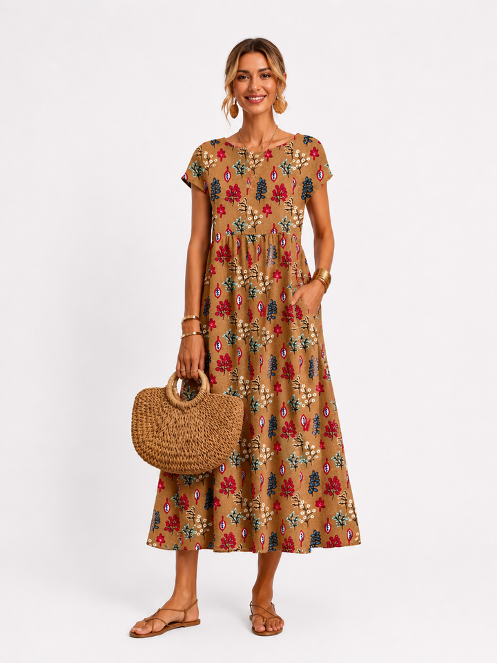 Florene | robe d'été à manches courtes