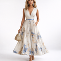 Rowella | Robe Maxi Plissée Élégante