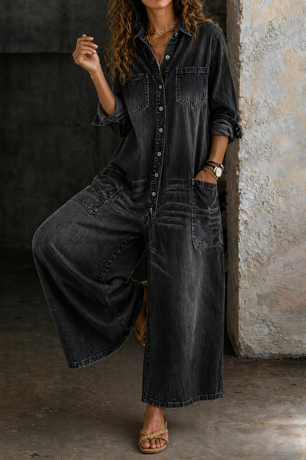 Vivienne | Salopette en Denim Décontractée
