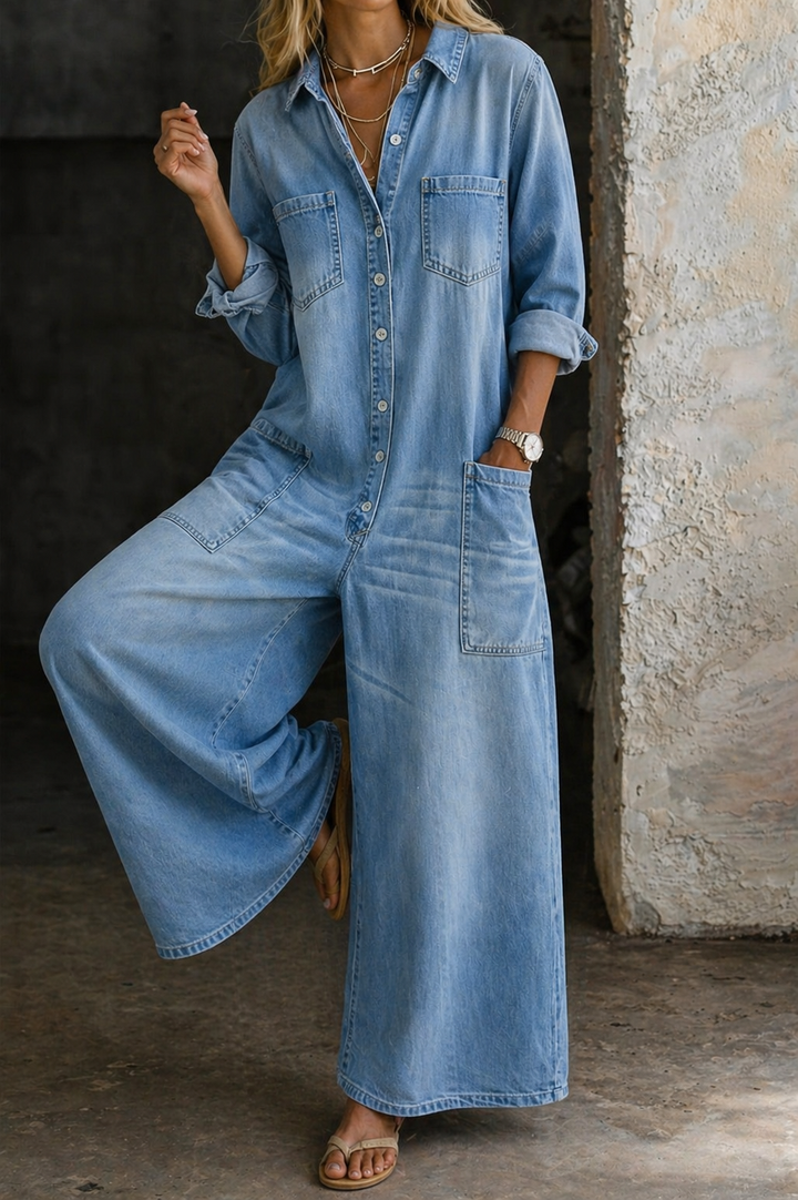 Vivienne | Salopette en Denim Décontractée