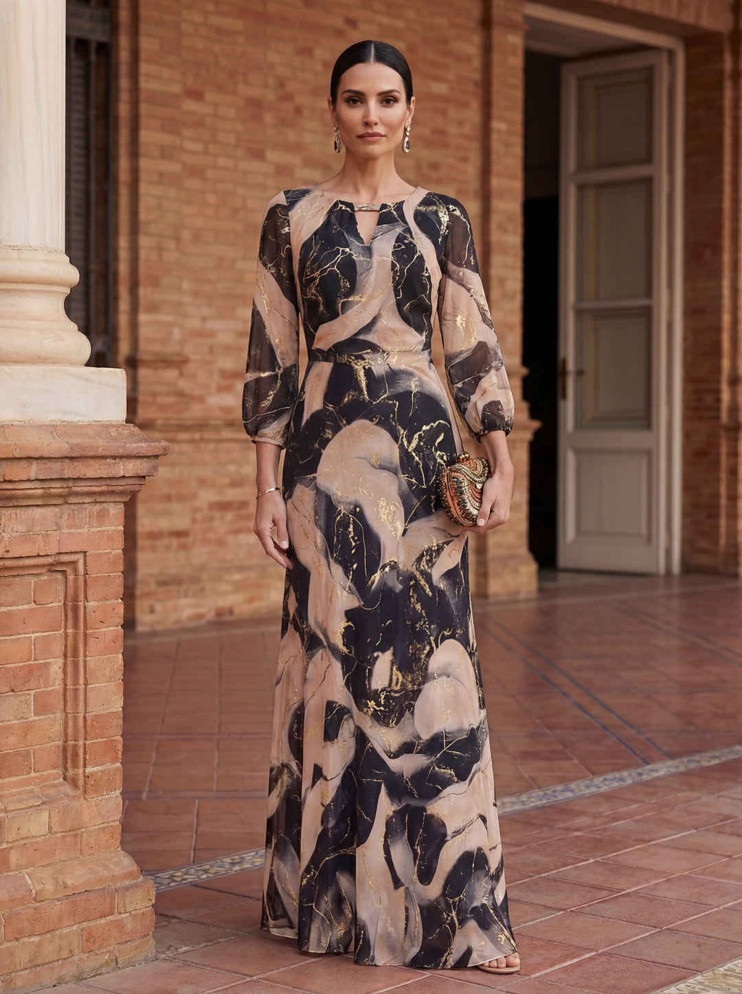 Robe en Gaze Imprimée