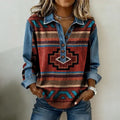 Blouse Décontractée Vintage