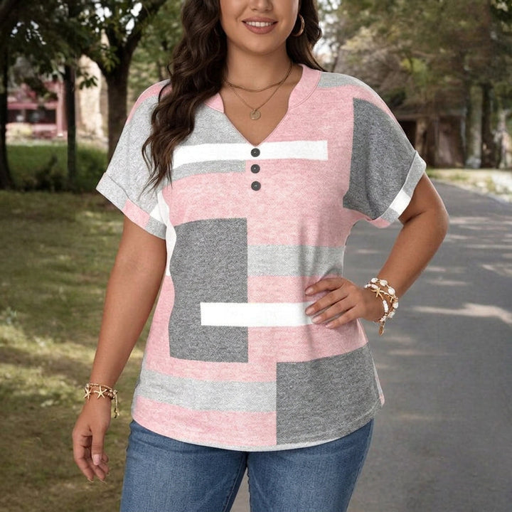 Abby | Blouse Décontractée à Blocs de Couleur