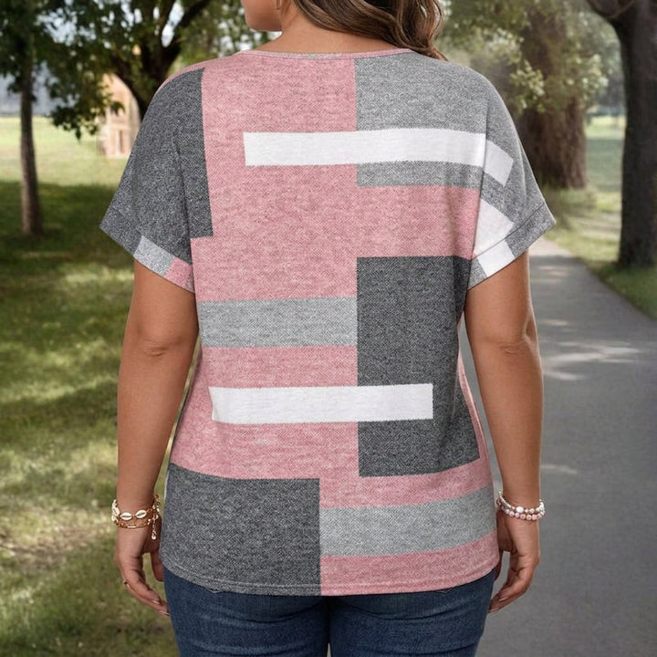 Abby | Blouse Décontractée à Blocs de Couleur
