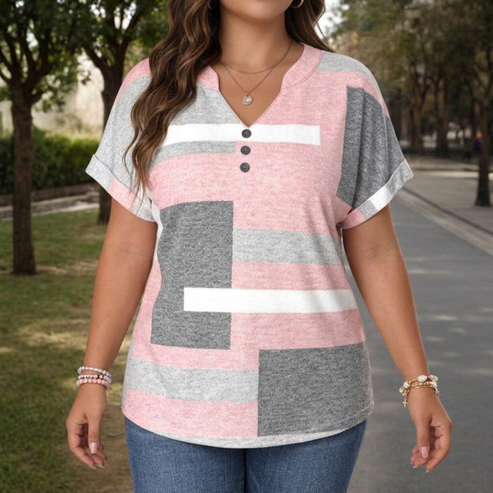 Abby | Blouse Décontractée à Blocs de Couleur