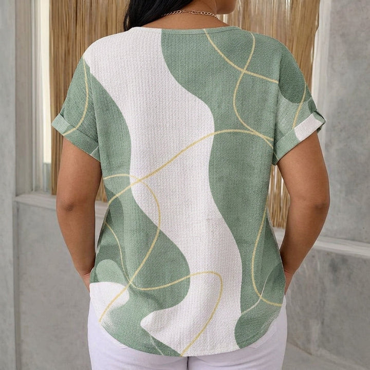 Abigail | Blouse Décontractée à Blocs de Couleurs