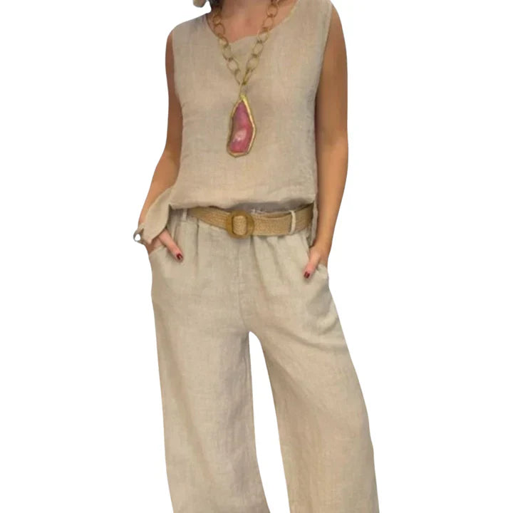 Paloma | Ensemble Top Sans Manches et Pantalon Court Bohémien