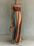 Lina | Robe Maxi Sans Manches Multicolore