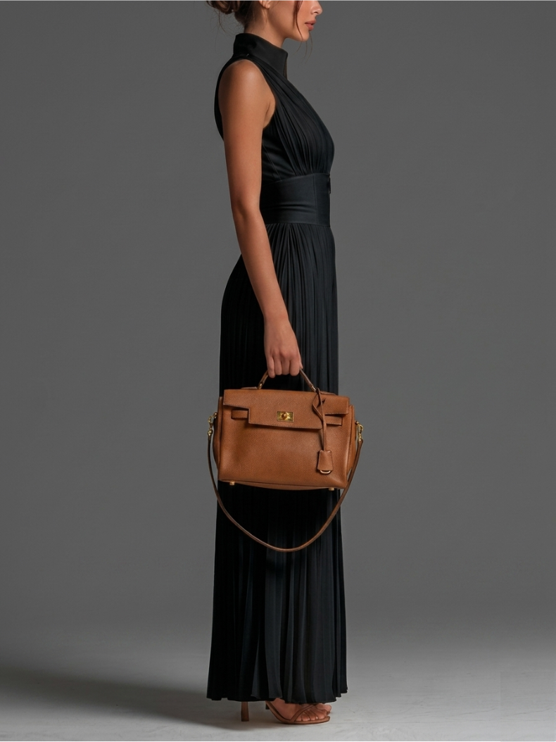 ESSENTIEL – Combinaison Plissée en Chiffon Noir