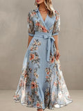 HANNAH | ROBE MIDI D'ÉTÉ AVEC FLEURS