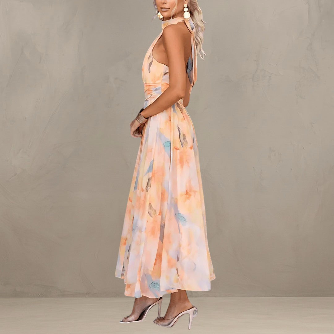 ESTHER | ROBE D'ÉTÉ À COL HALTER