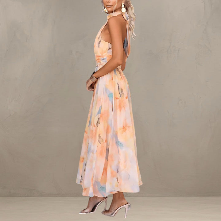 ESTHER | ROBE D'ÉTÉ À COL HALTER