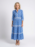 Ysolde | Robe midi à manches trois-quarts avec motif chaîne