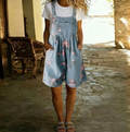 Judy | Salopette florale en denim doux et lavé vintage