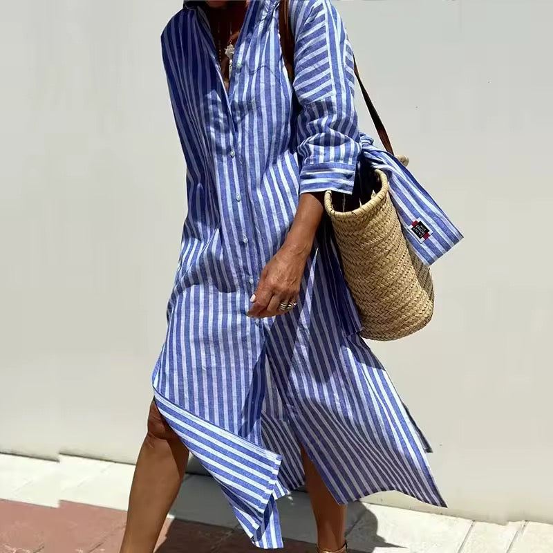 Skylar | Robe Chemise Rayée