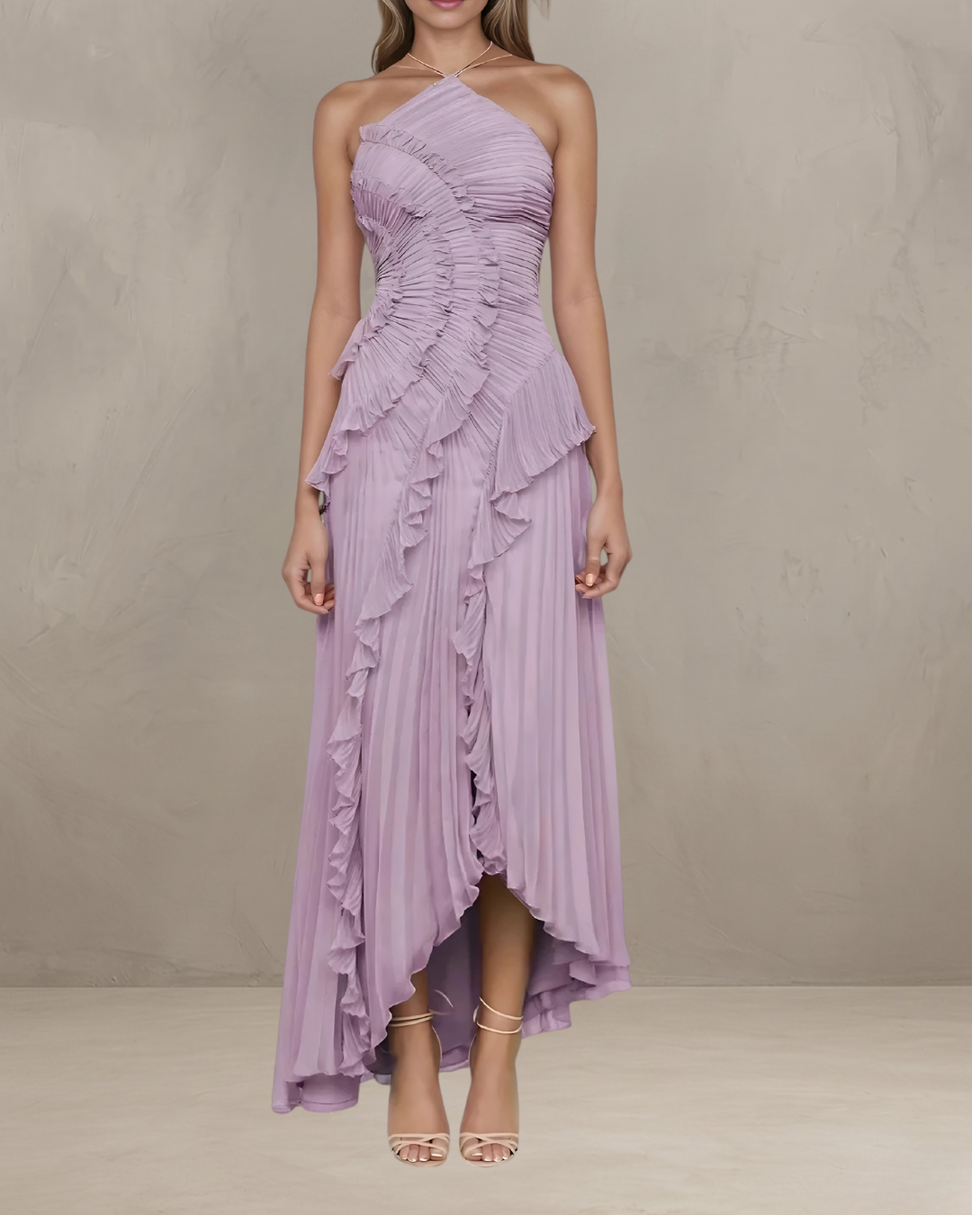 ISADORA | ROBE MAXI ÉLÉGANTE ASYMÉTRIQUE