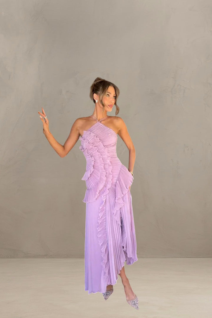 ISADORA | ROBE MAXI ÉLÉGANTE ASYMÉTRIQUE