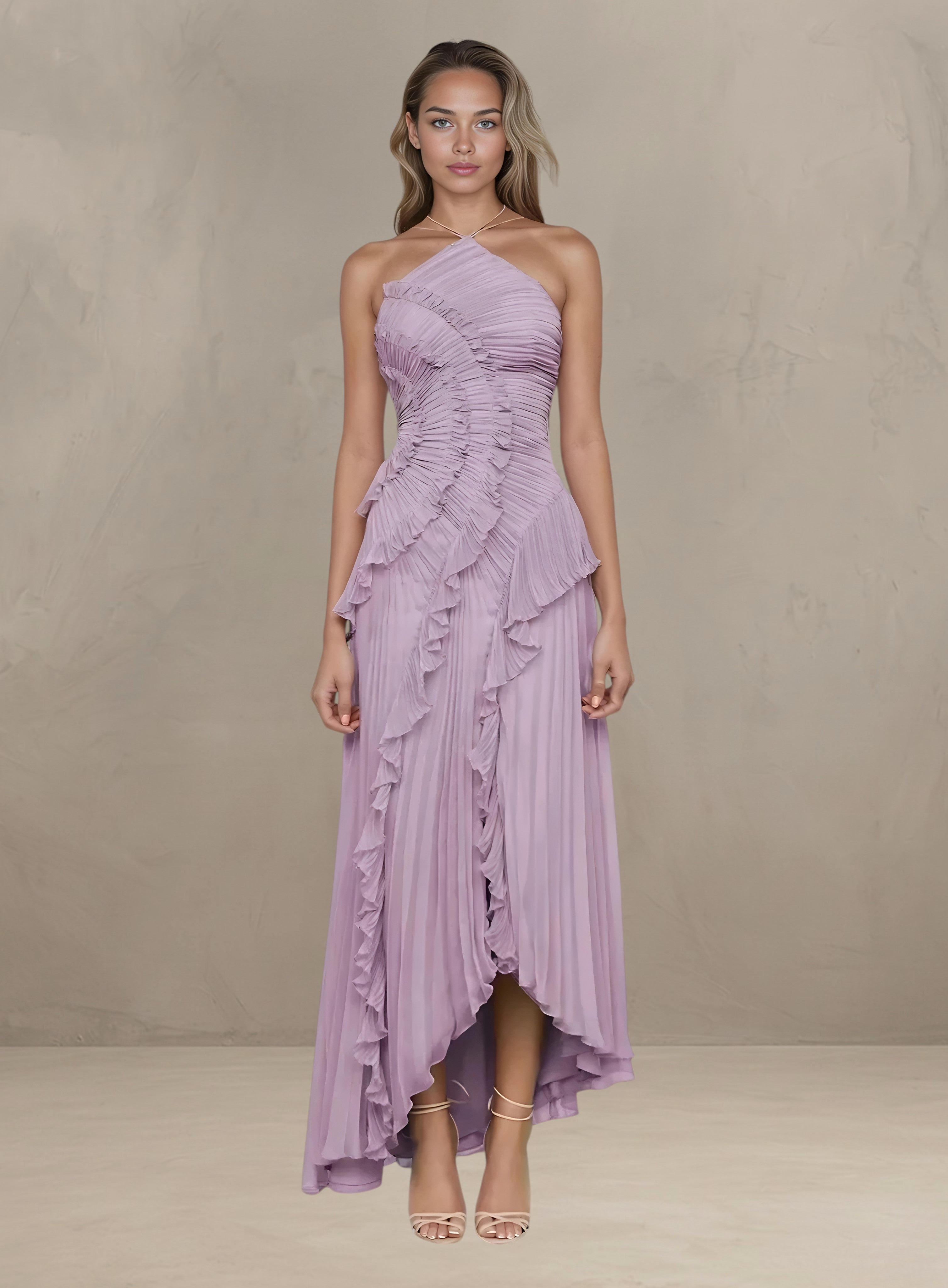 ISADORA | ROBE MAXI ÉLÉGANTE ASYMÉTRIQUE