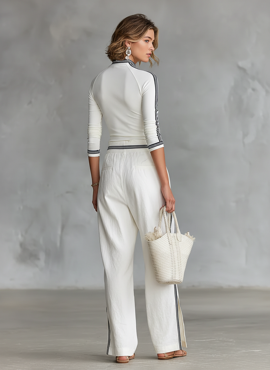 Hannah | Ensemble de Sport Deux Pièces Col Montant Pantalon