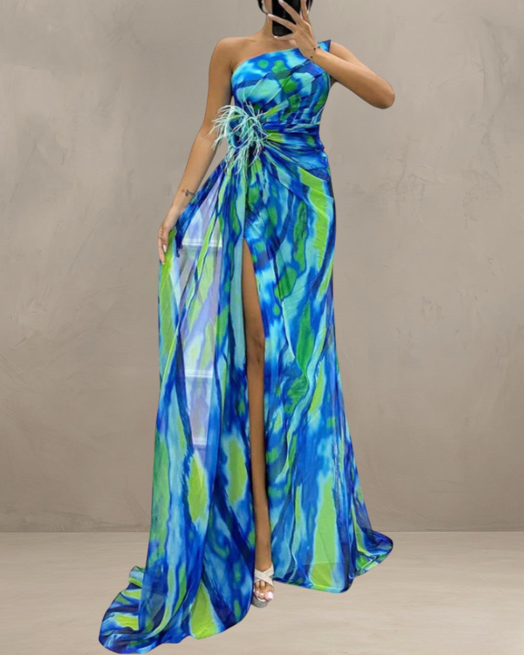 MIA | ROBE DRAPÉE VIBRANTE