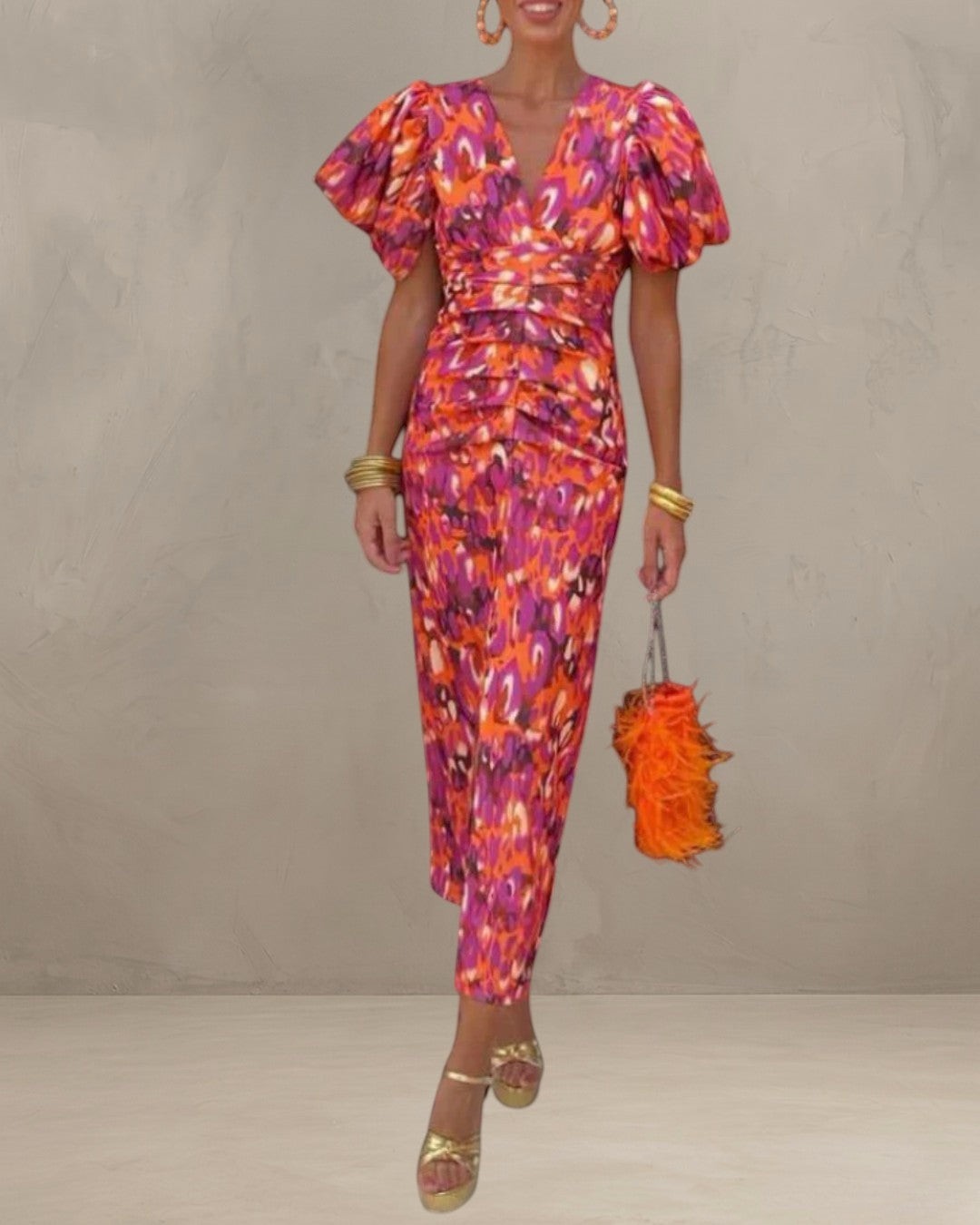 MIRANDA | ROBE MIDI PLISSÉE VIVANTE