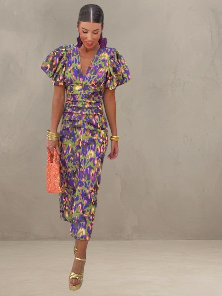 MIRANDA | ROBE MIDI PLISSÉE VIVANTE