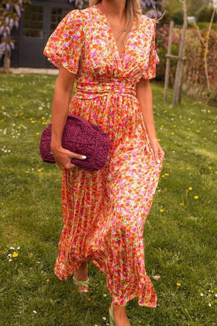 Natalie | Robe Maxi Imprimée Flatteuse