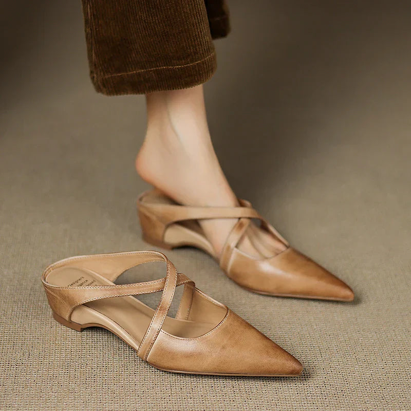 Aluna |  Mules en Cuir Véritable