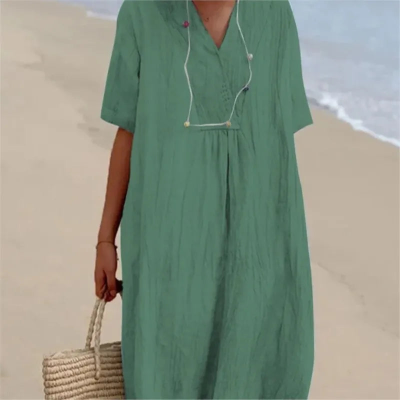 Silvana | Robe Maxi Texturée Décontractée