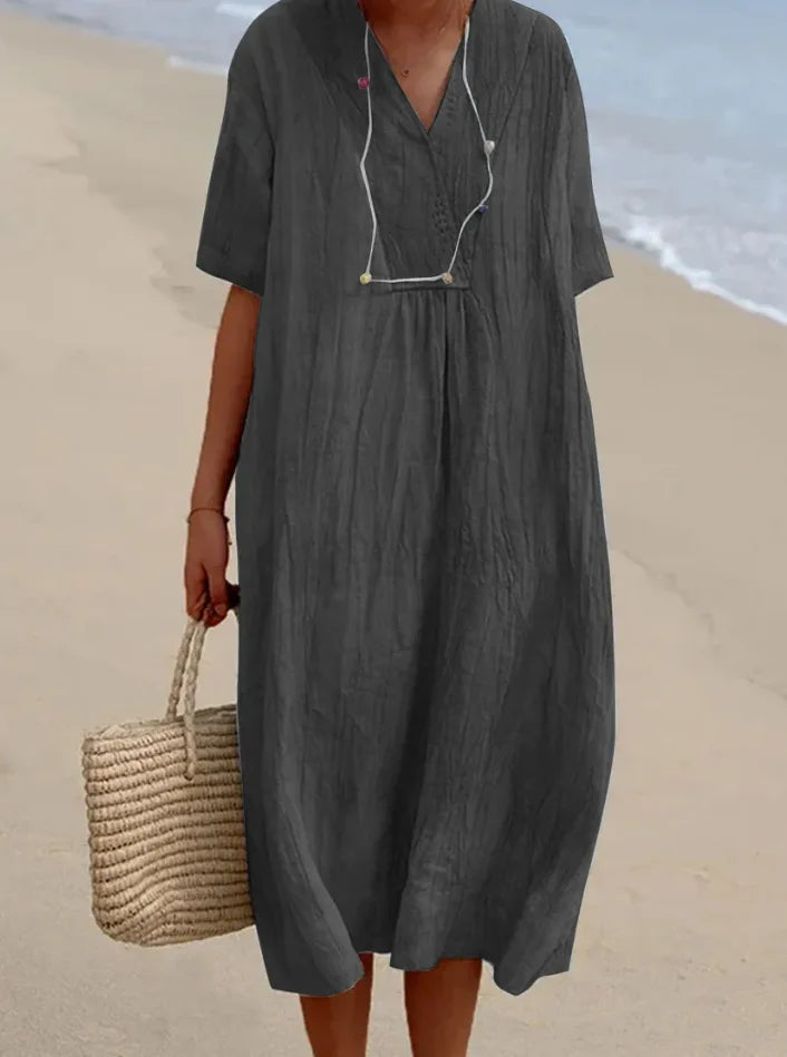 Silvana | Robe Maxi Texturée Décontractée