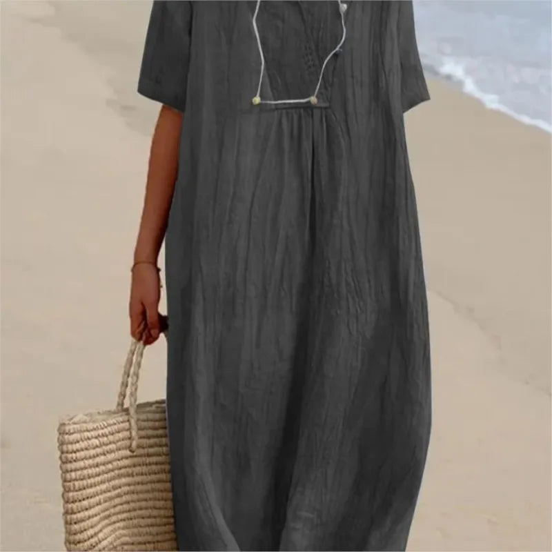 Silvana | Robe Maxi Texturée Décontractée