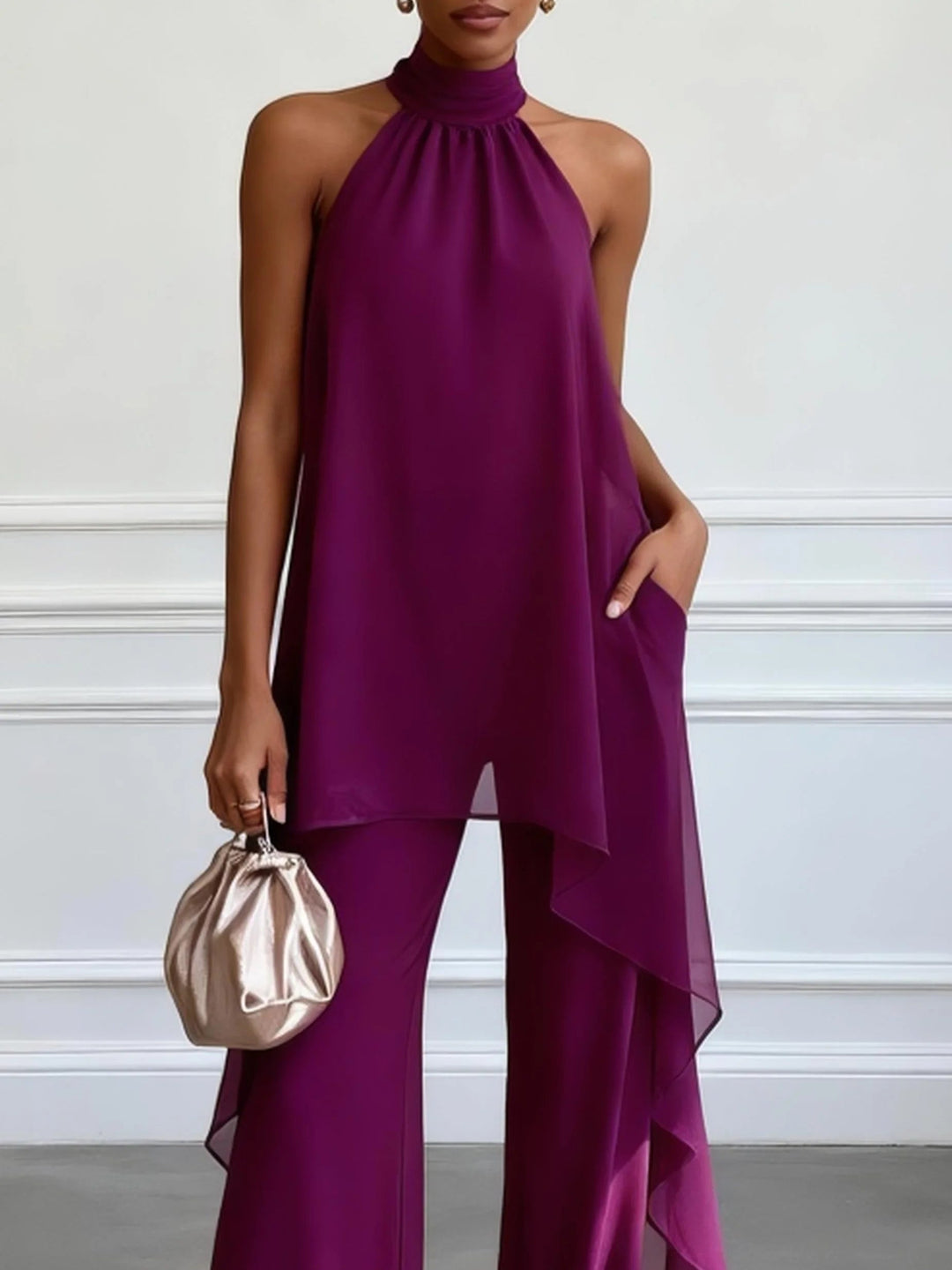 Ensemble Élégance Lilas en Deux Pièces
