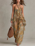Ensemble Camisole en Chiffon à Volants et Pantalon Large Sienna
