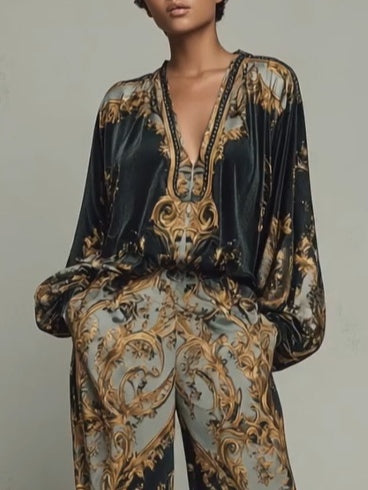 Costume Imprimé Floral Baroque Isabella