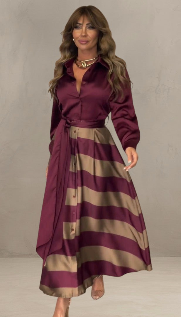 MILA | ROBE MAXI À RAYURES